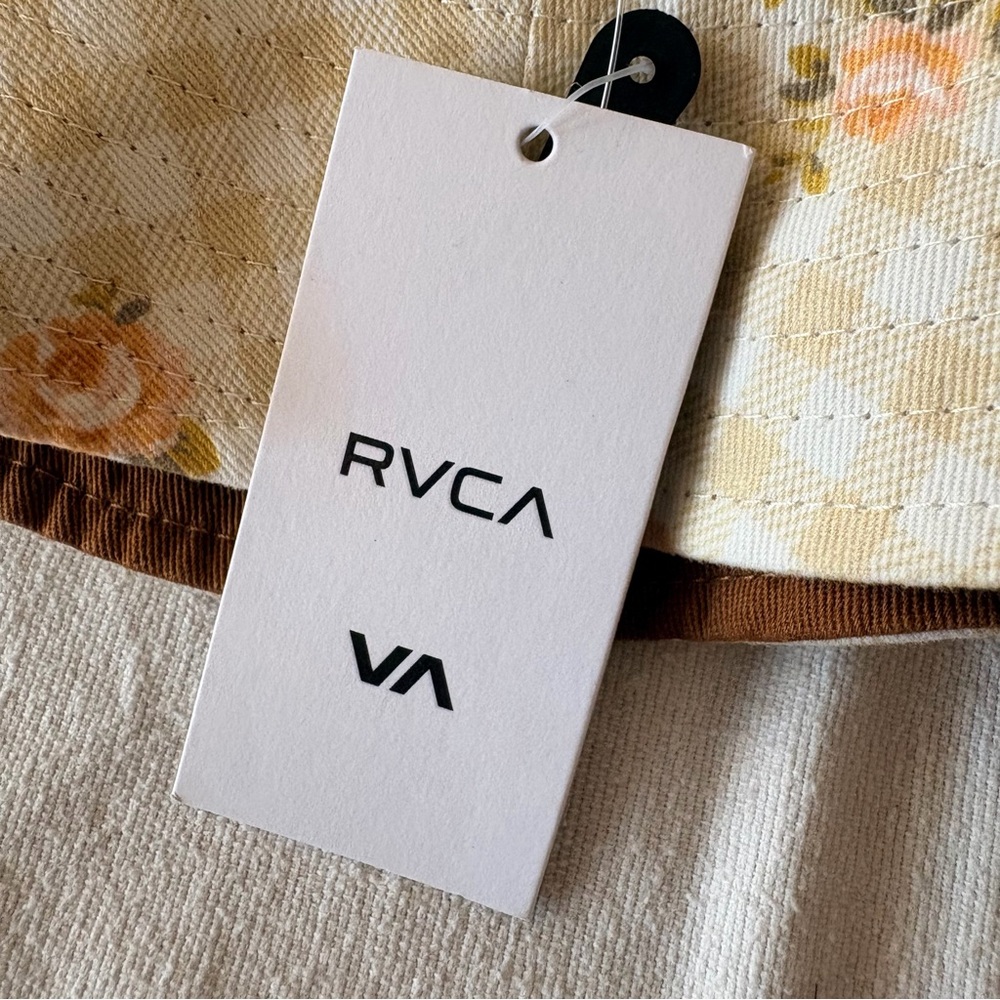 RVCA Reversible Floral Gingham Bucket Hat - Yellow - Picture 2 of 5